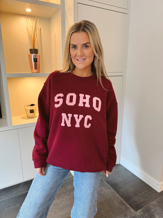 Sweater SOHO NYC Burgundy / Roze