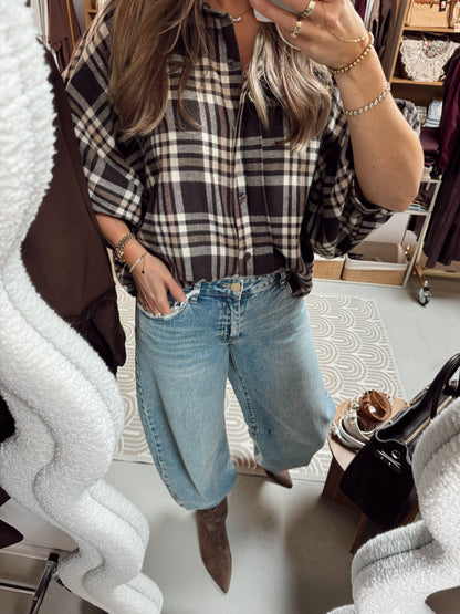 Queen Hearts "The Barrel Jeans" Jeansblauw