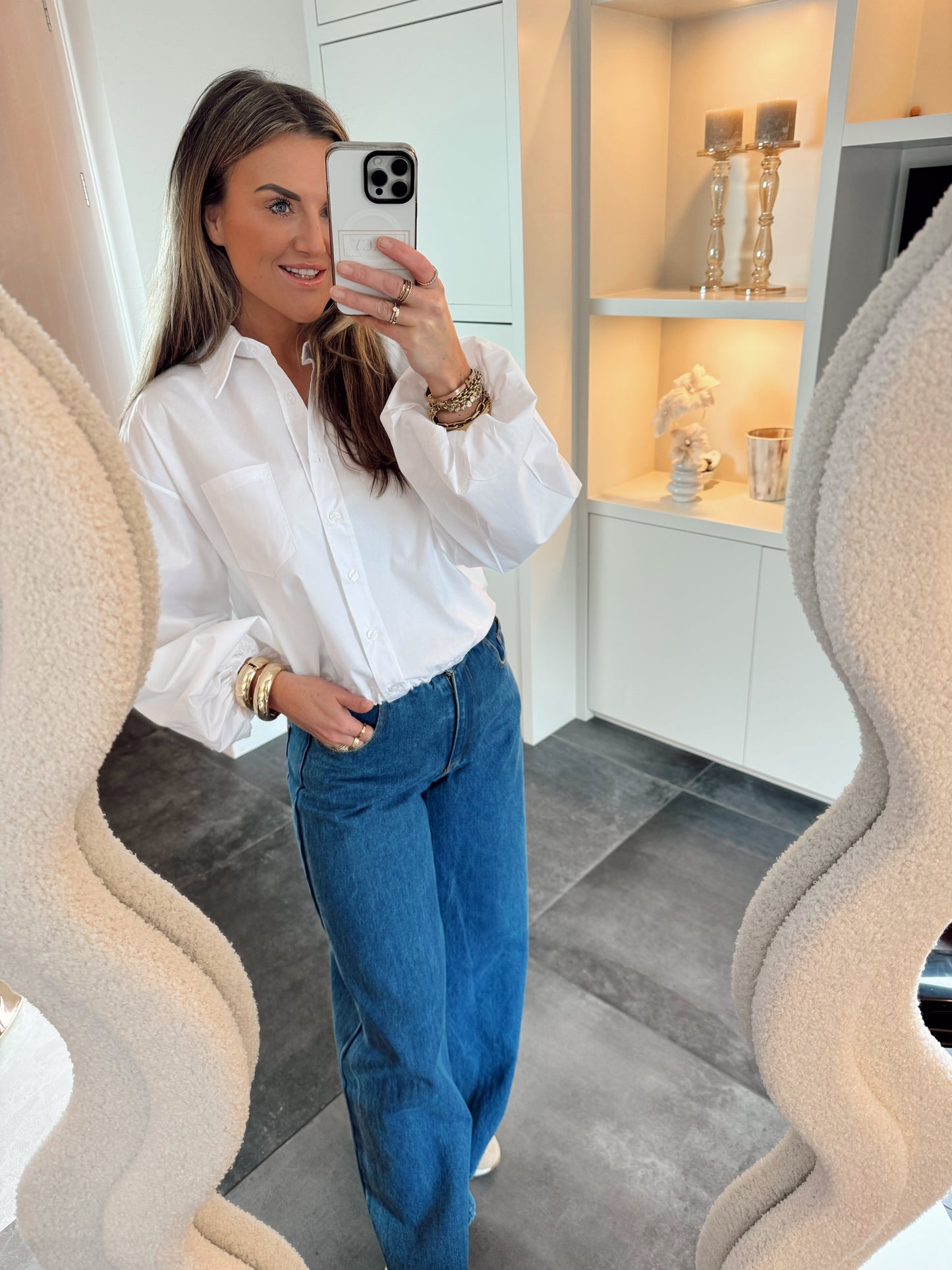 Ambika blouse Merel Wit