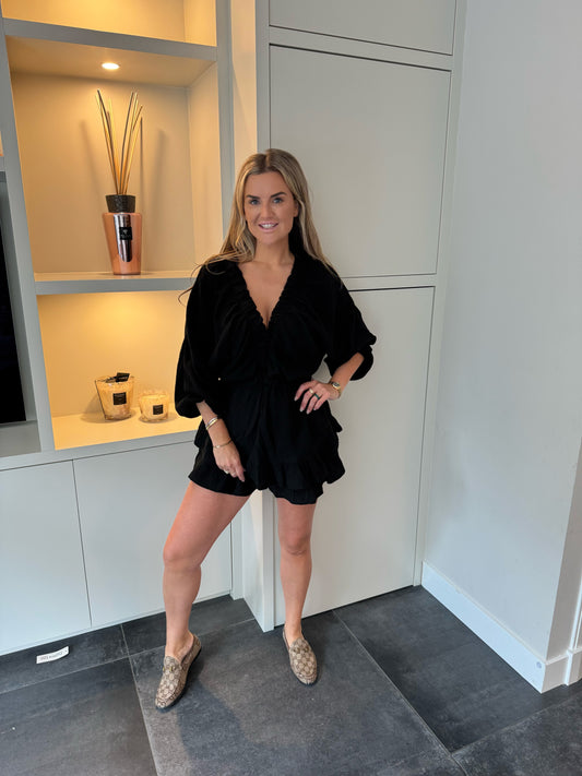 Jumpsuit met short zwart