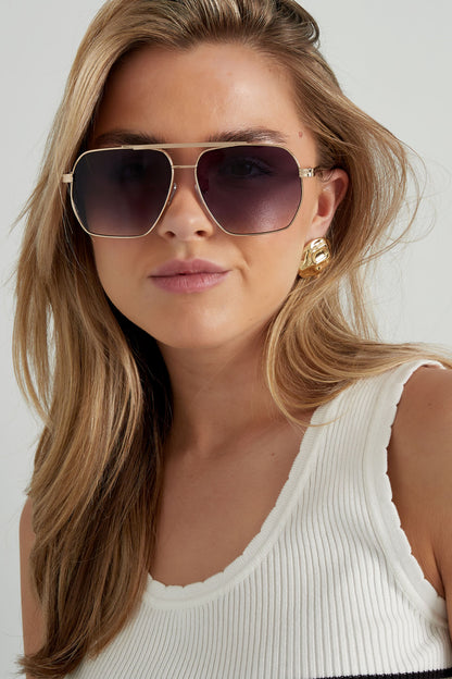 Metal summer sunglasses Black/Gold