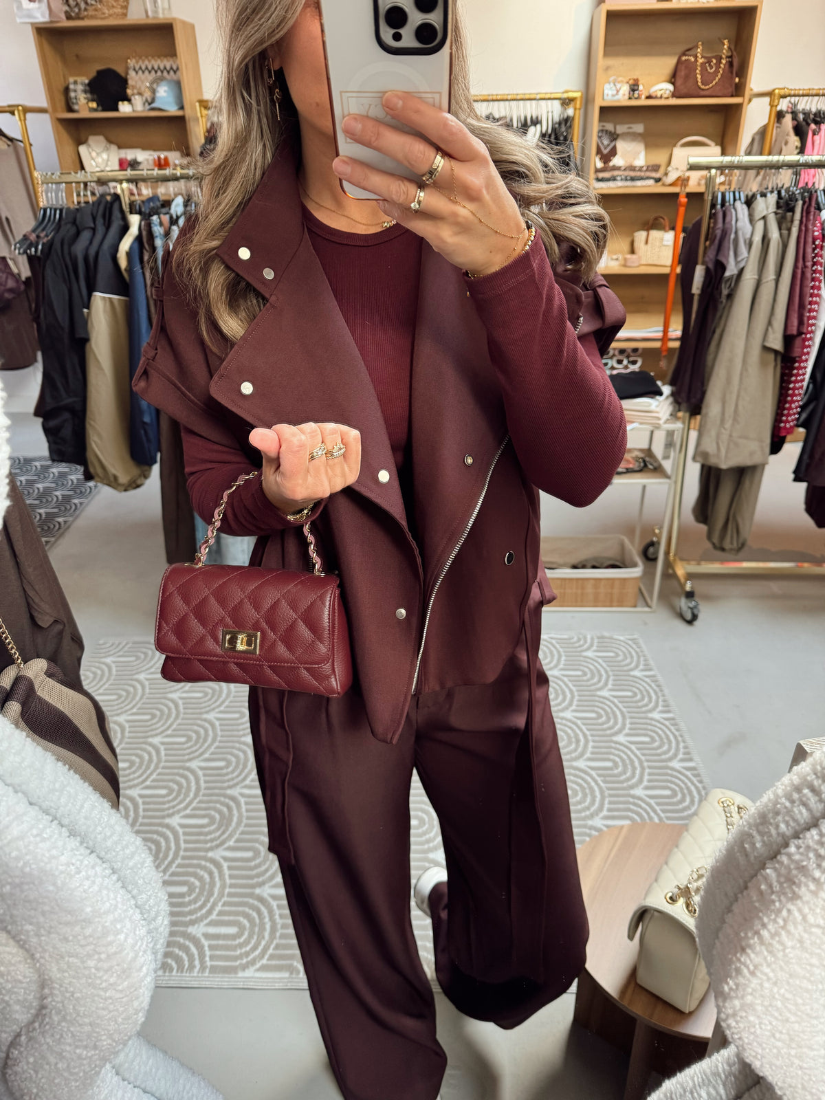 Ambika Gilet Krisje Plum/Burgundy