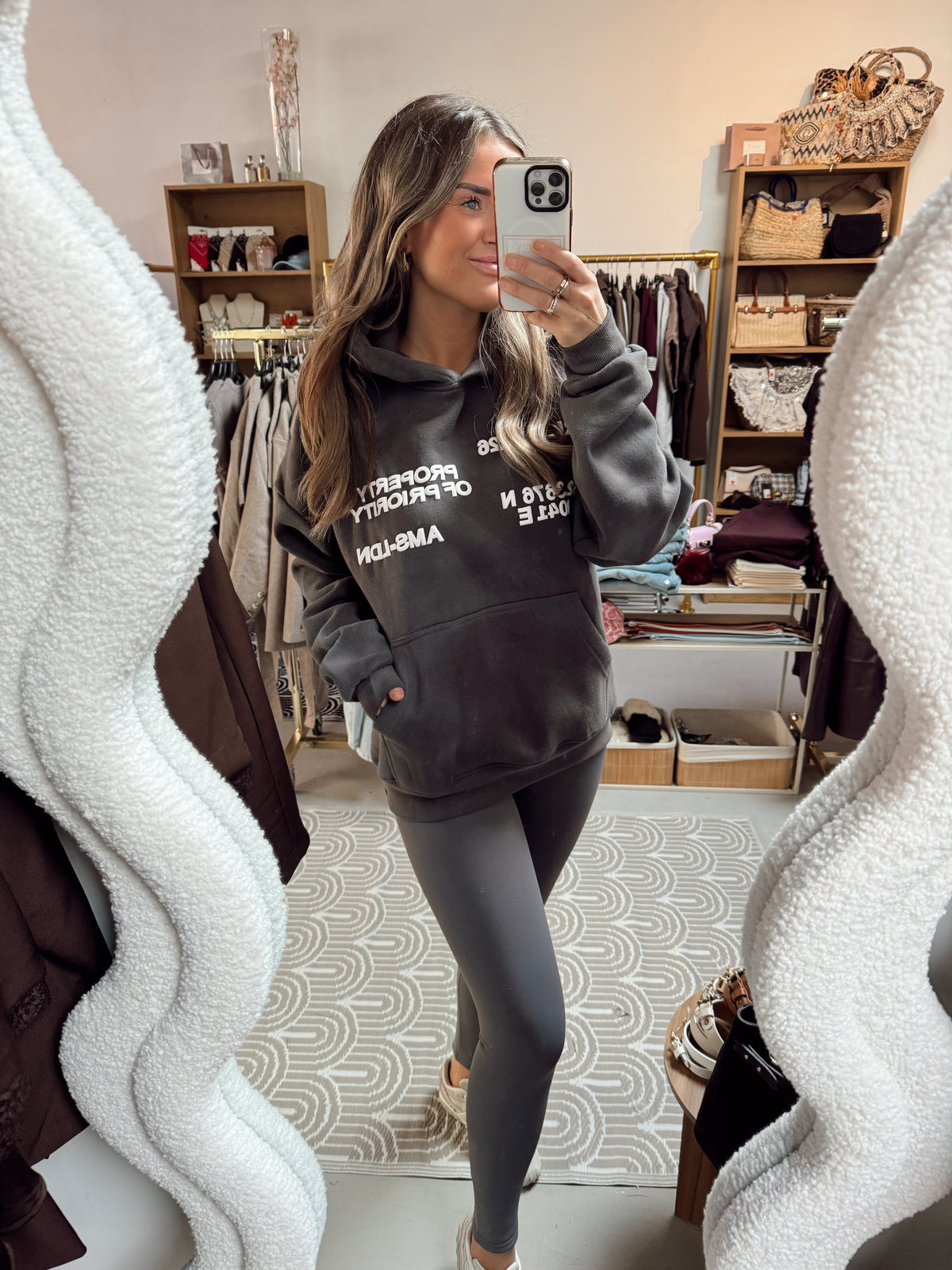 Legging gevoerd Mirna Grijs