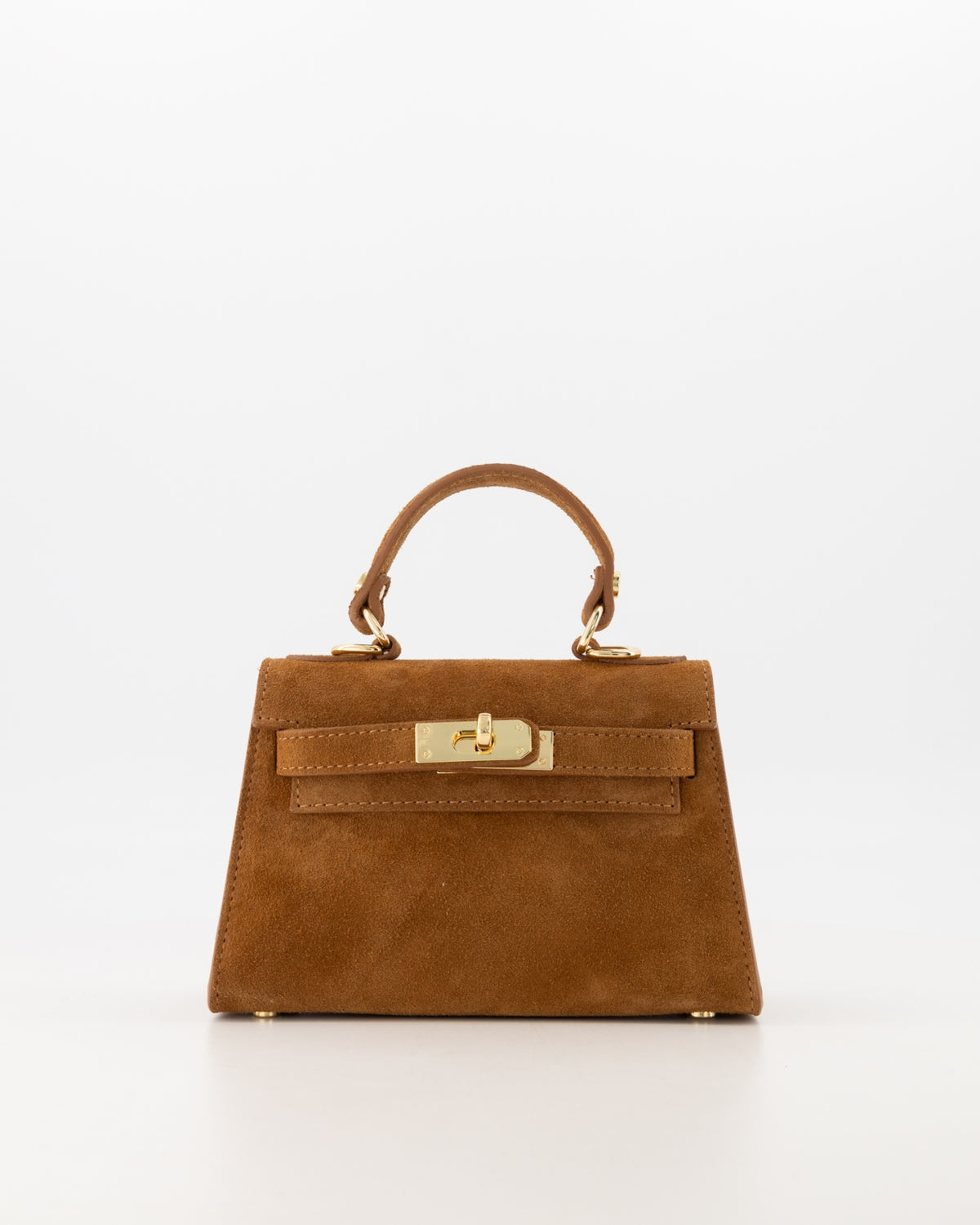 100% Suede Crossbody tas Grace Cognac