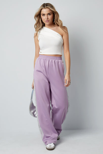 Striped pants Purple