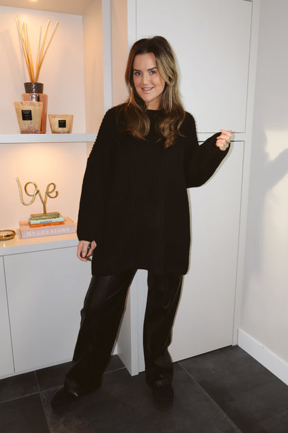 Gebreide trui Feli Zwart