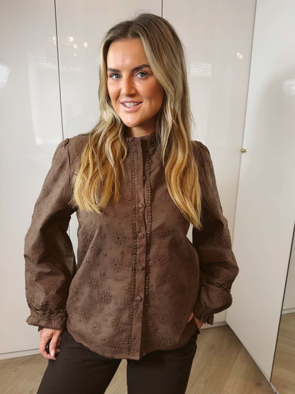 Blouse broderie Gaby Bruin