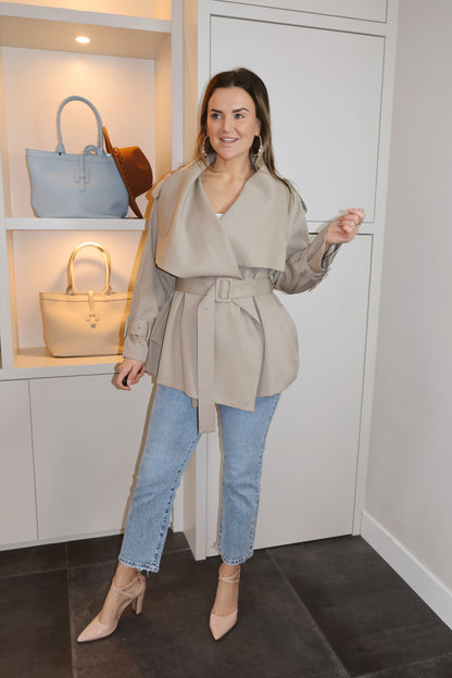Korte trenchcoat Lola Beige