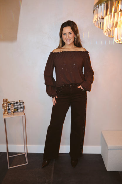 Blouse Celine Sparkle Bruin