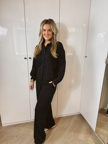 Co-ord Set Jacky Blouse + Pants Zwart