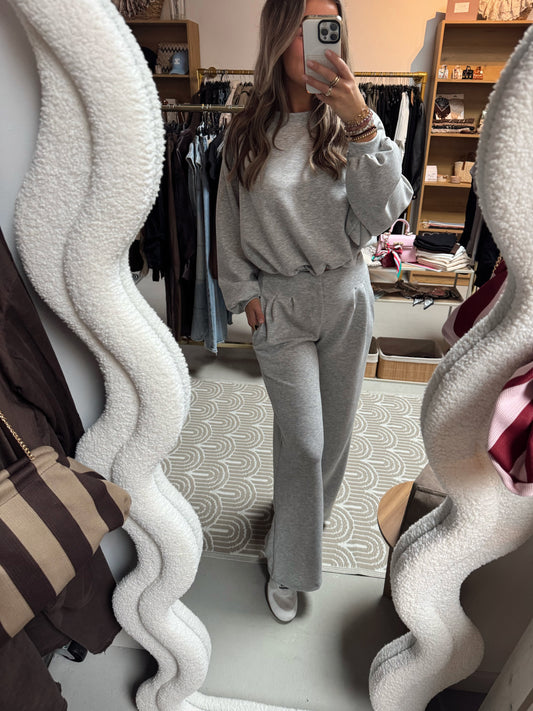 2-pieces lange broek + top Kelly Lichtgrijs