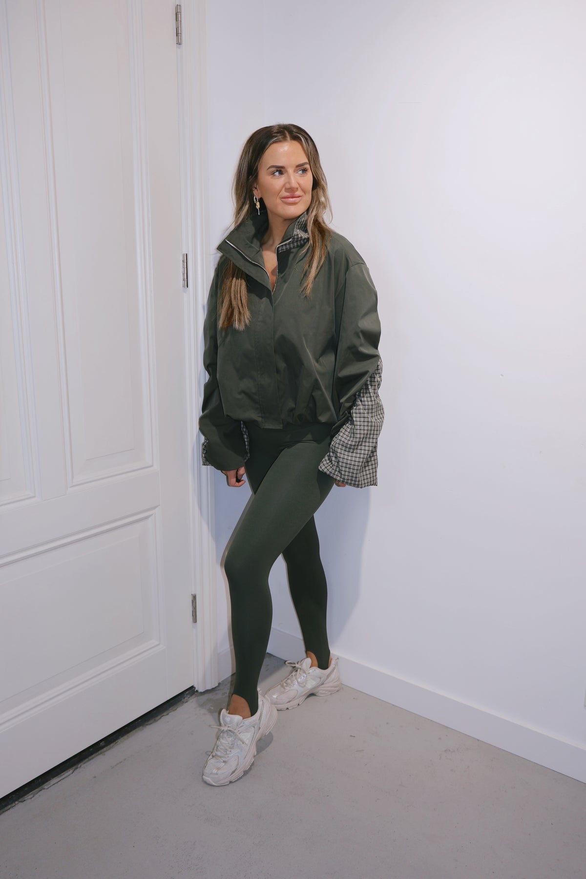 Bomber jas Jenna Groen/Ruit