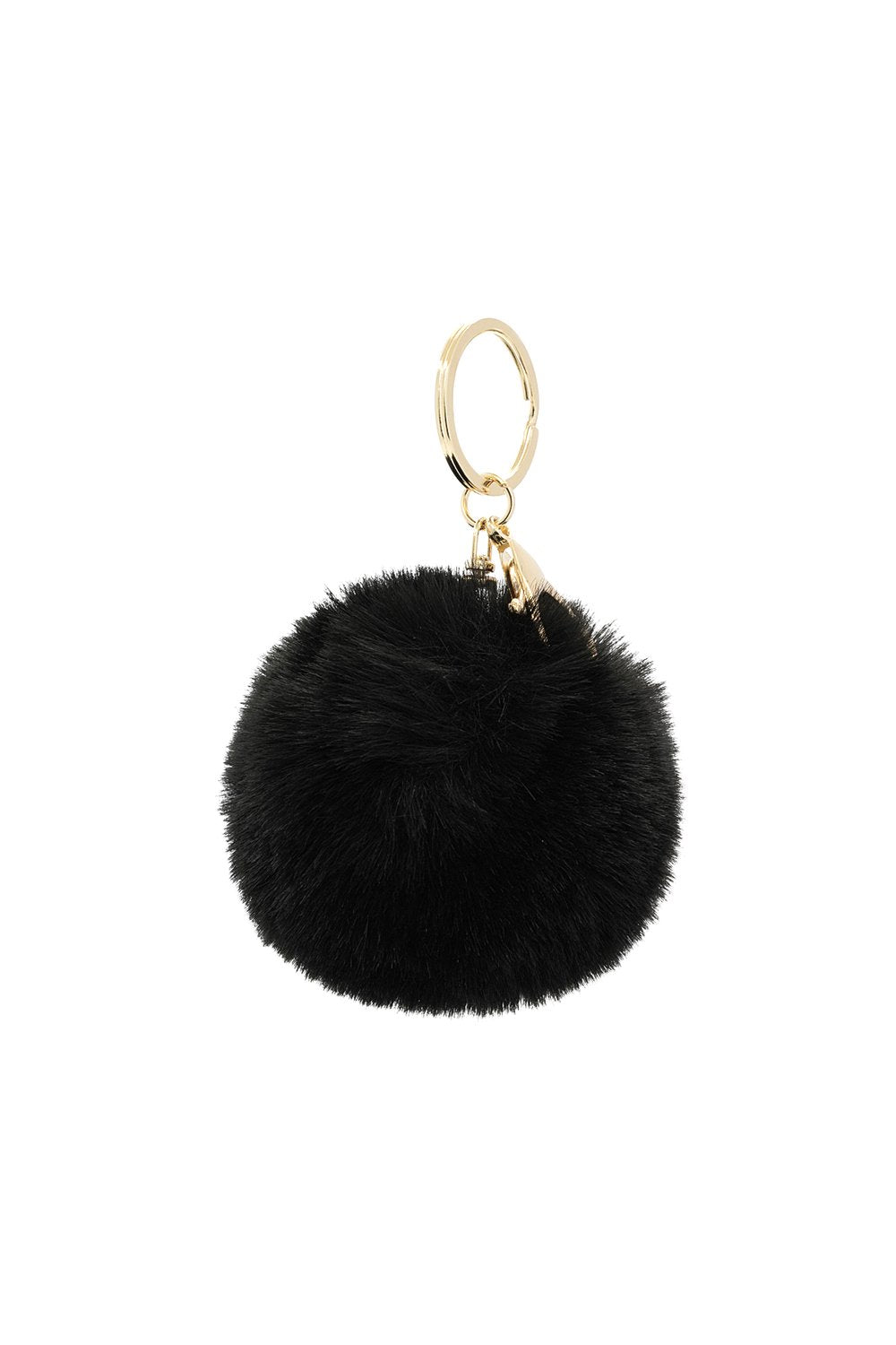Sleutelhanger Puffy Bal Zwart