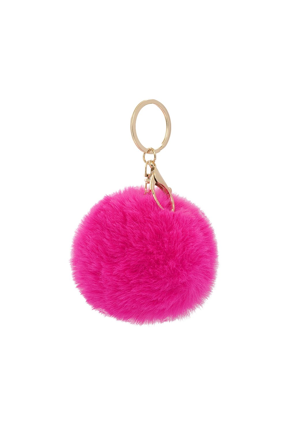 Sleutelhanger Puffy Bal Fuchsia