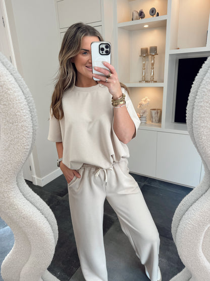 2-pieces lange broek + top Kelly Beige
