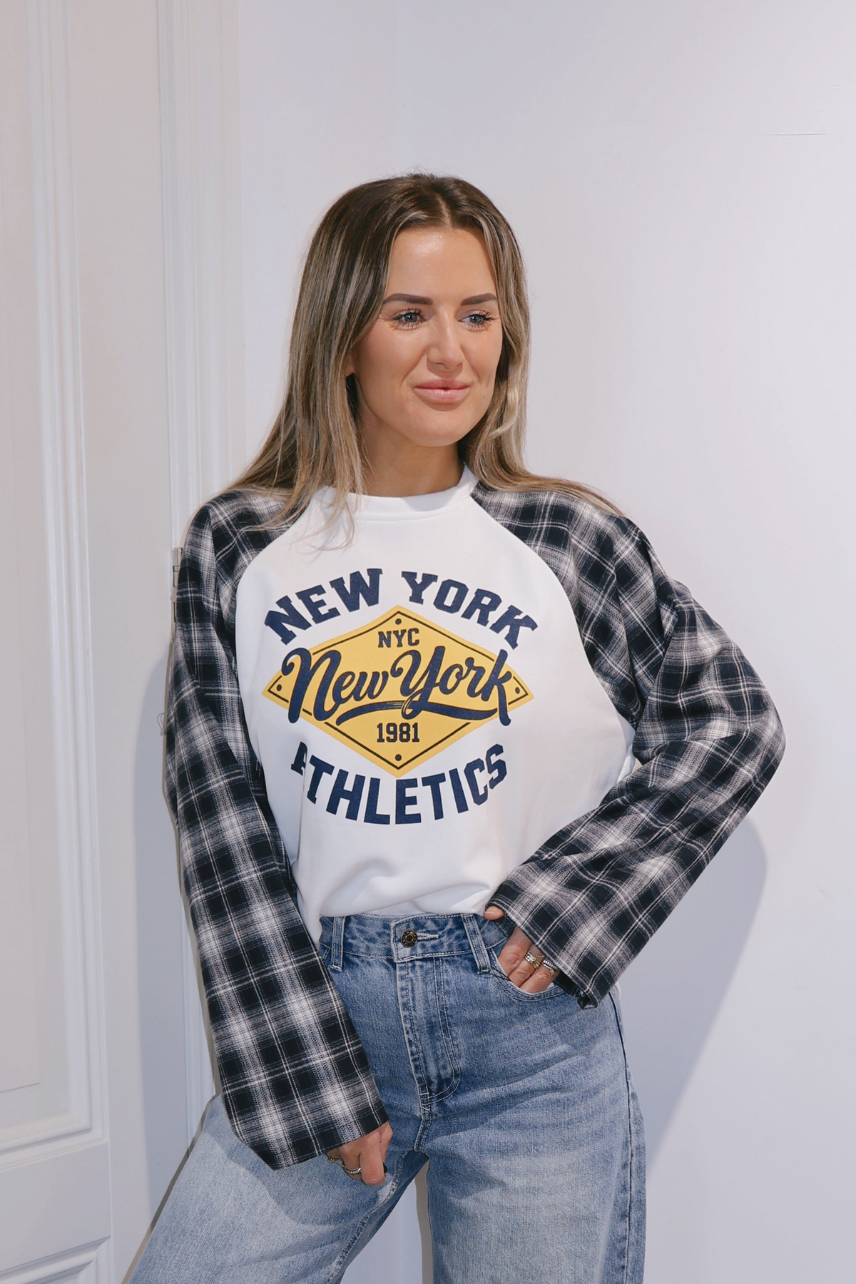Trui New York Ruit mouwen Navy