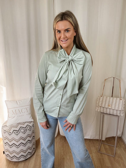 Blouse Sunny Bow Groen