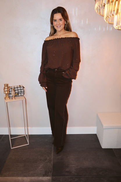 Blouse Celine Sparkle Bruin