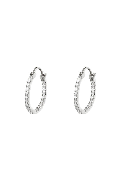 Oorbellen strass zilver