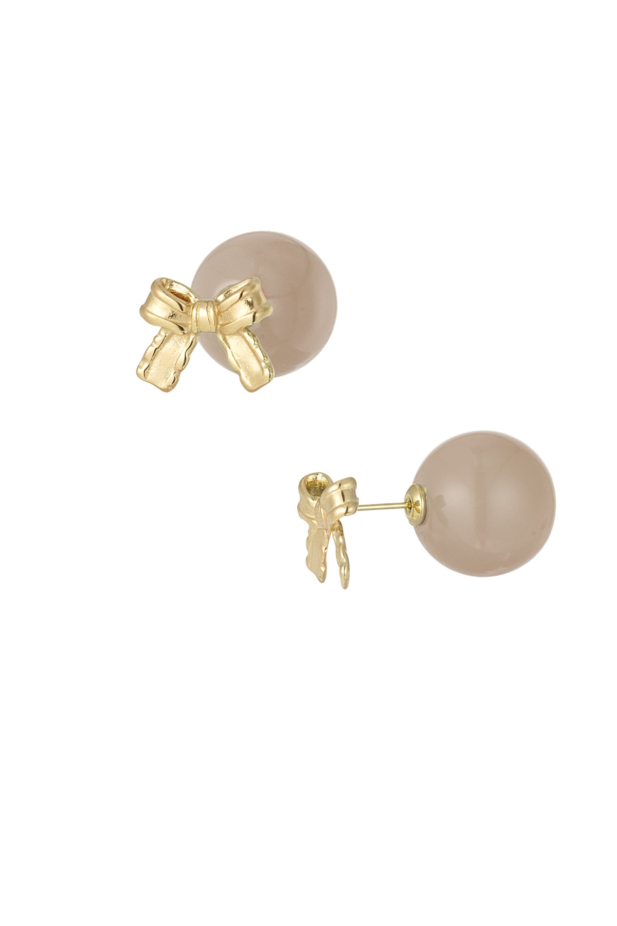 Oorbellen Baby Boo bow beige