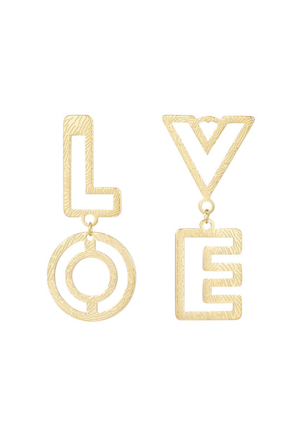 LOVE earrings Gold