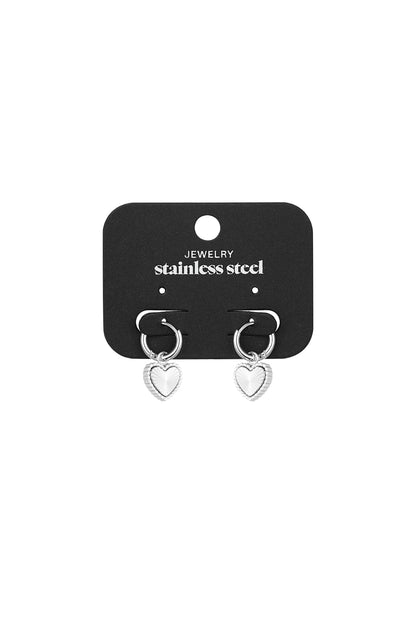 Oorbellen hope-hearts zilver