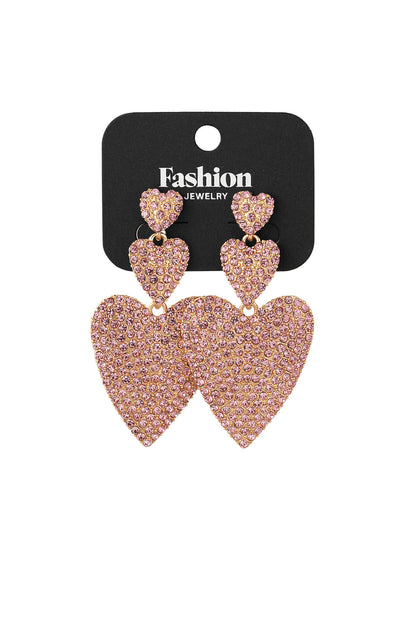 Falling for you oorbellen Roze