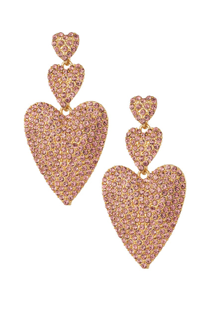 Falling for you oorbellen Roze