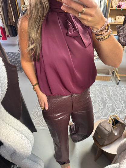 Haltertop met strik Kate Burgundy