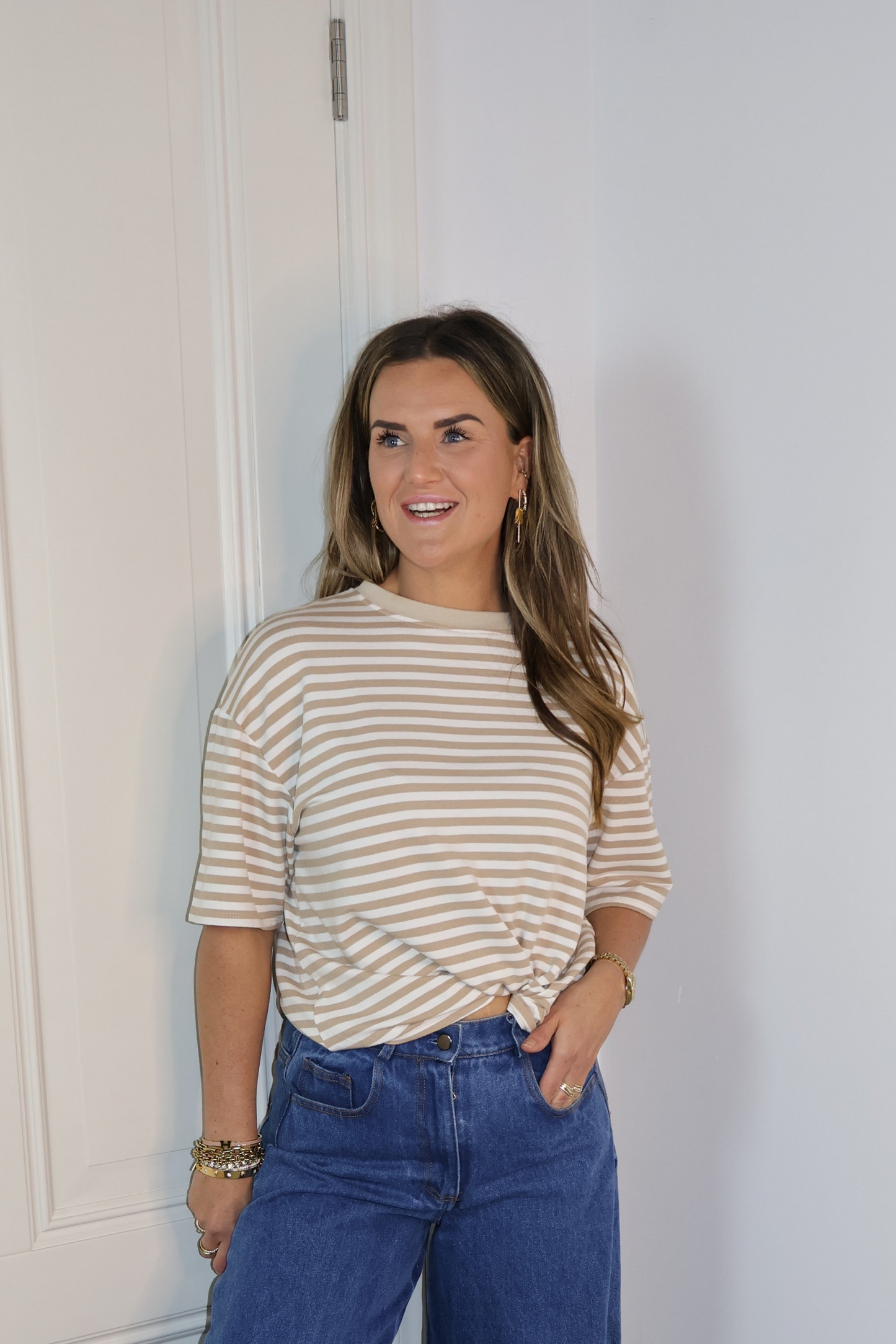 T-shirt Kimmy Stripe Beige