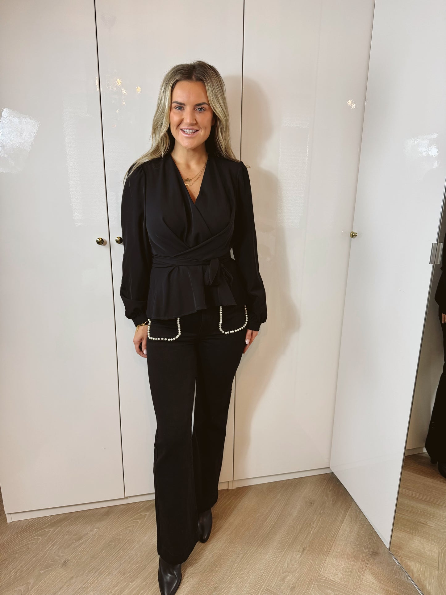 Jeans Brenda Zwart Parel