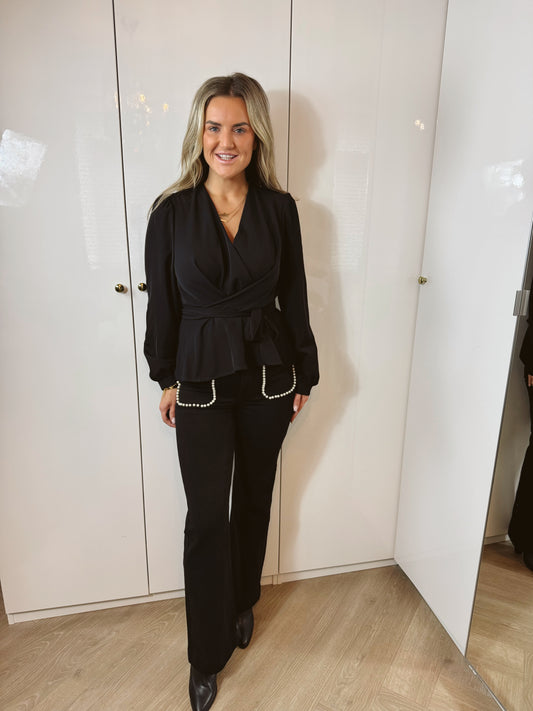 Jeans Brenda Zwart Parel