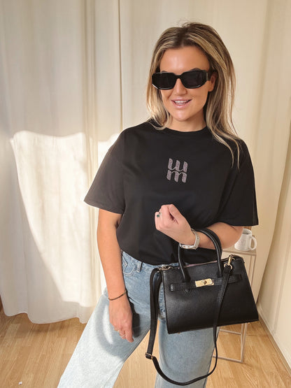 T-Shirt Letter M Black