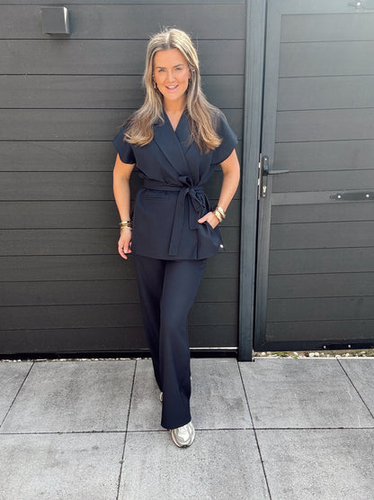 Ambika Pantalon Gris Navy