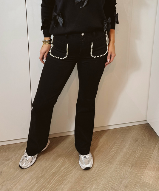 Jeans Brenda Zwart Parel