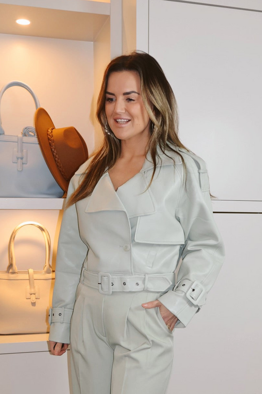 Jubylee PU jas Jolie Celadon