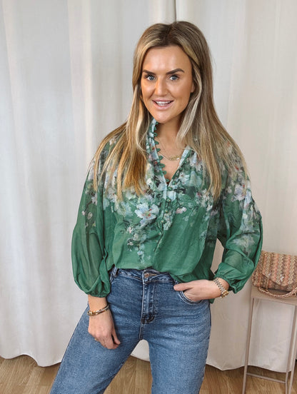 Blouse Roos Groen