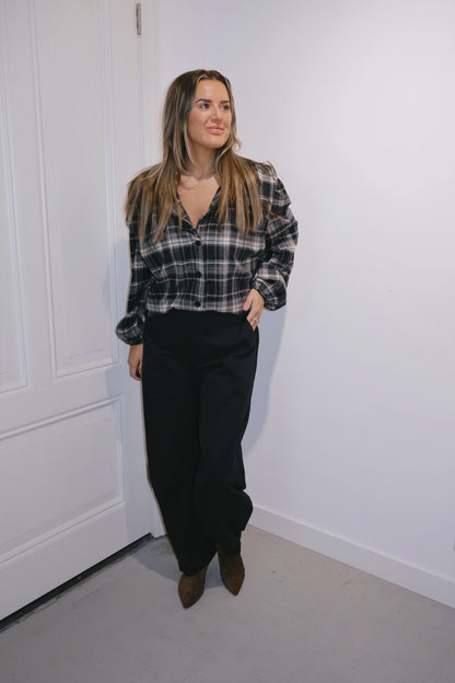 Jasje Vienna knopen ruit Navy