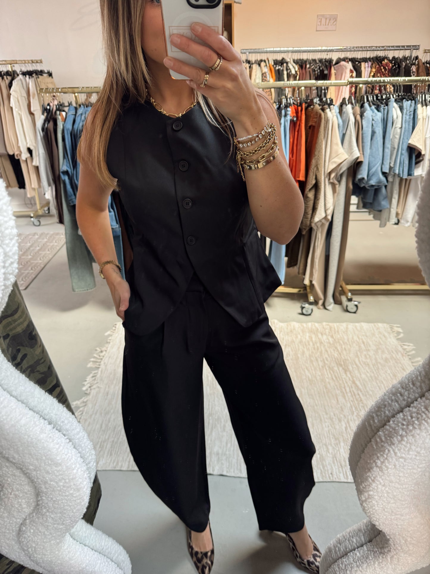 Ambika Pantalon Nina Zwart