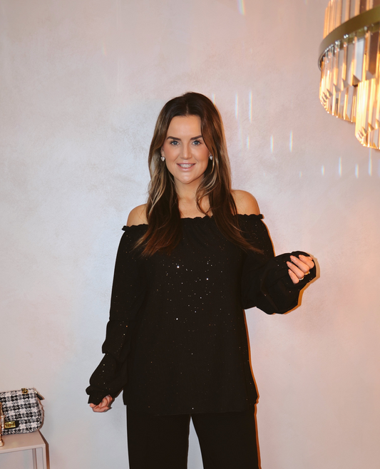 Blouse Celine Sparkle Zwart