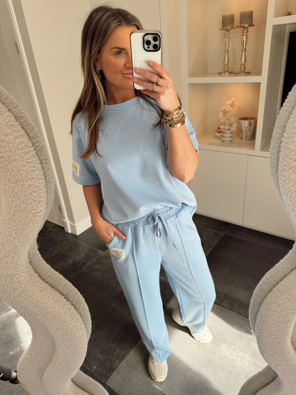 Musthave Joggingset korte mouwen Sky Blue