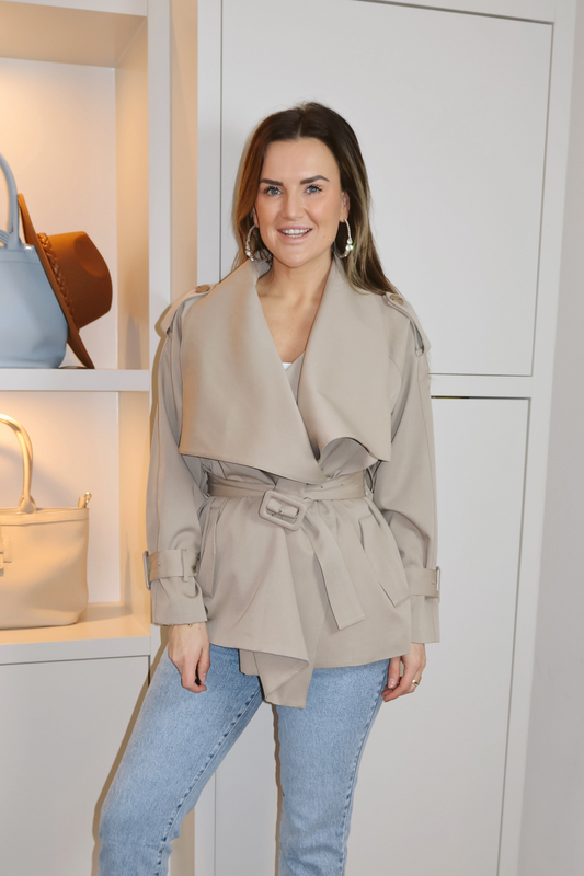 Korte trenchcoat Lola Beige