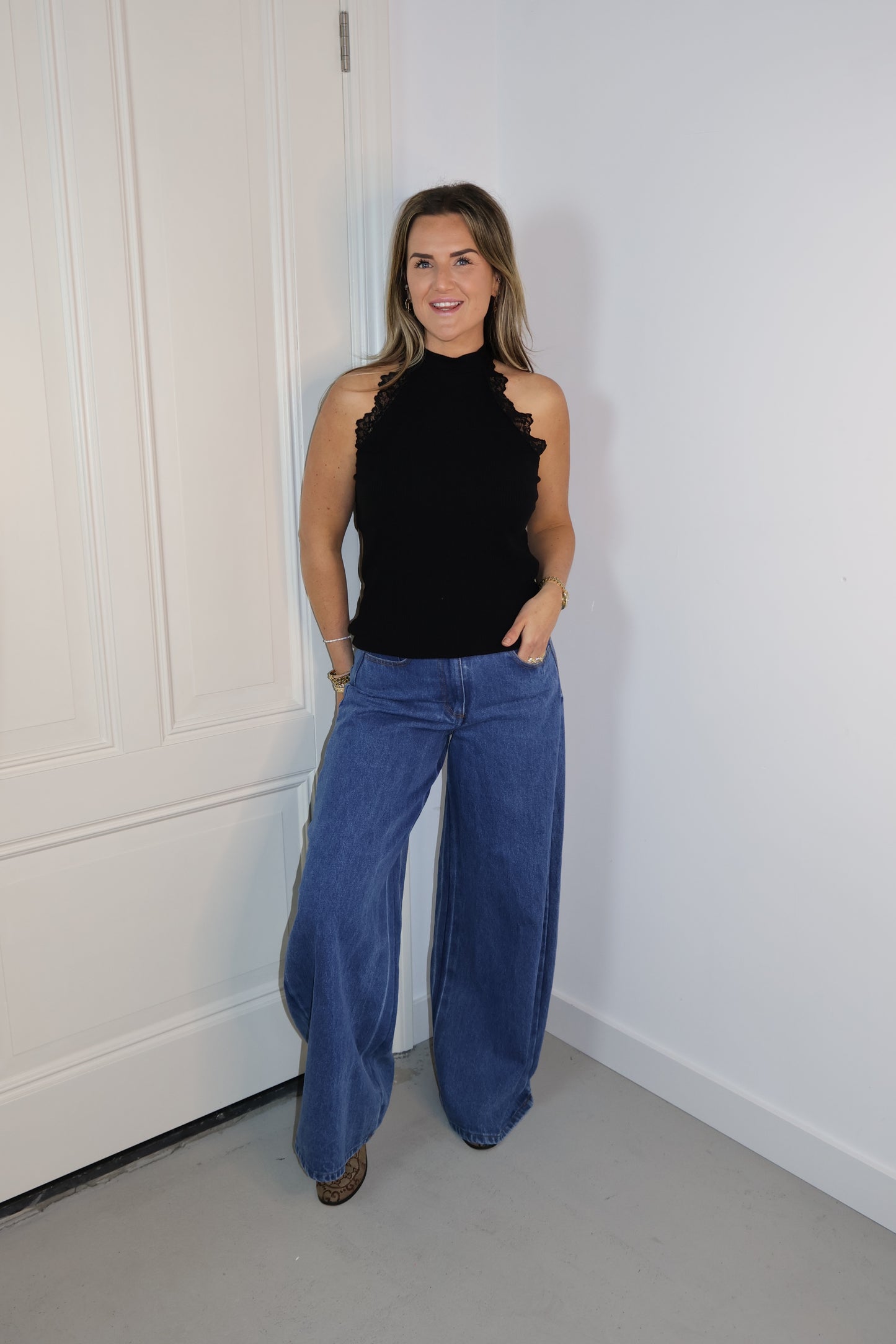 Halter top Dreamy Zwart