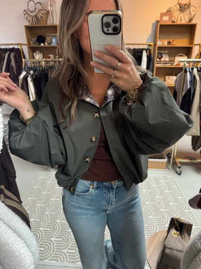 Bomber Kelsey kraag ruit Army