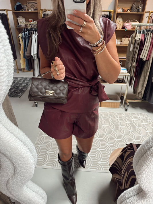 100% Leer Audrey Klein Bruin