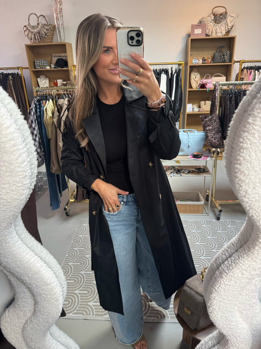 Trenchcoat Bella Zwart