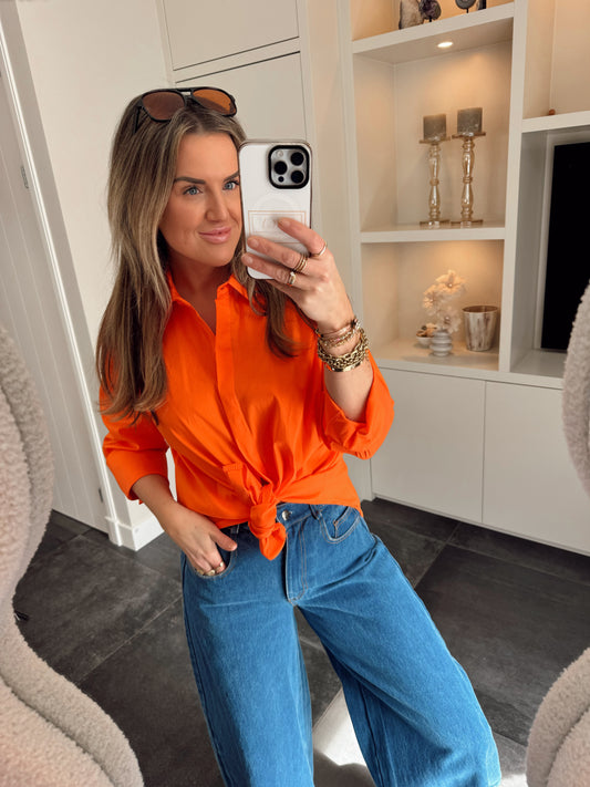 Katoenen blouse Marly Oranje