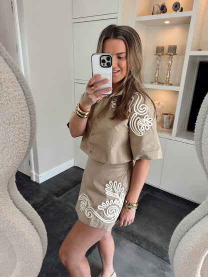 Set skort + top Kim Taupe