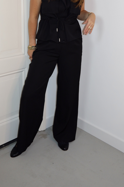 Ambika Pantalon Gris Zwart
