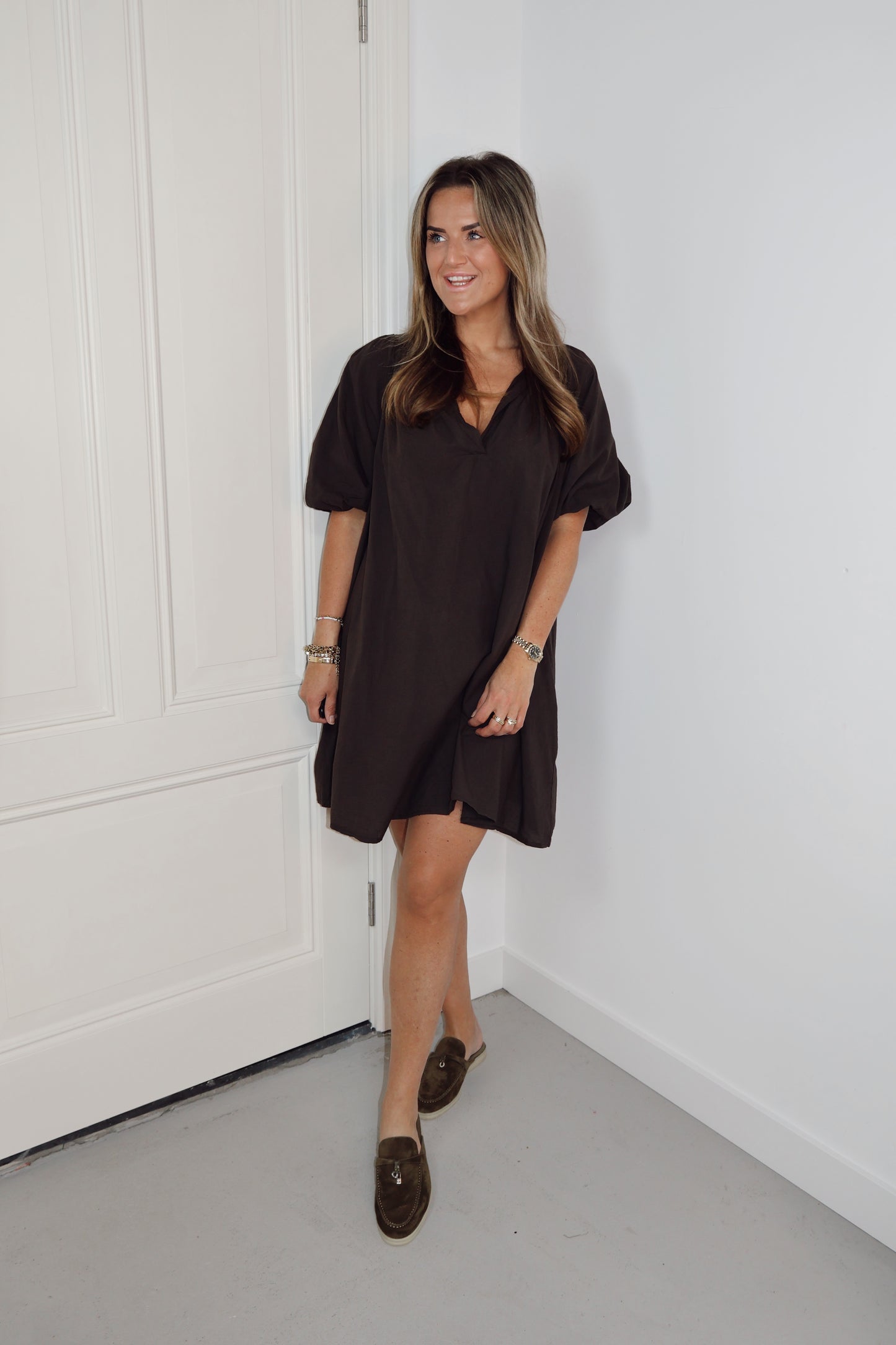 Jurk met steekzakken Patty Bruin